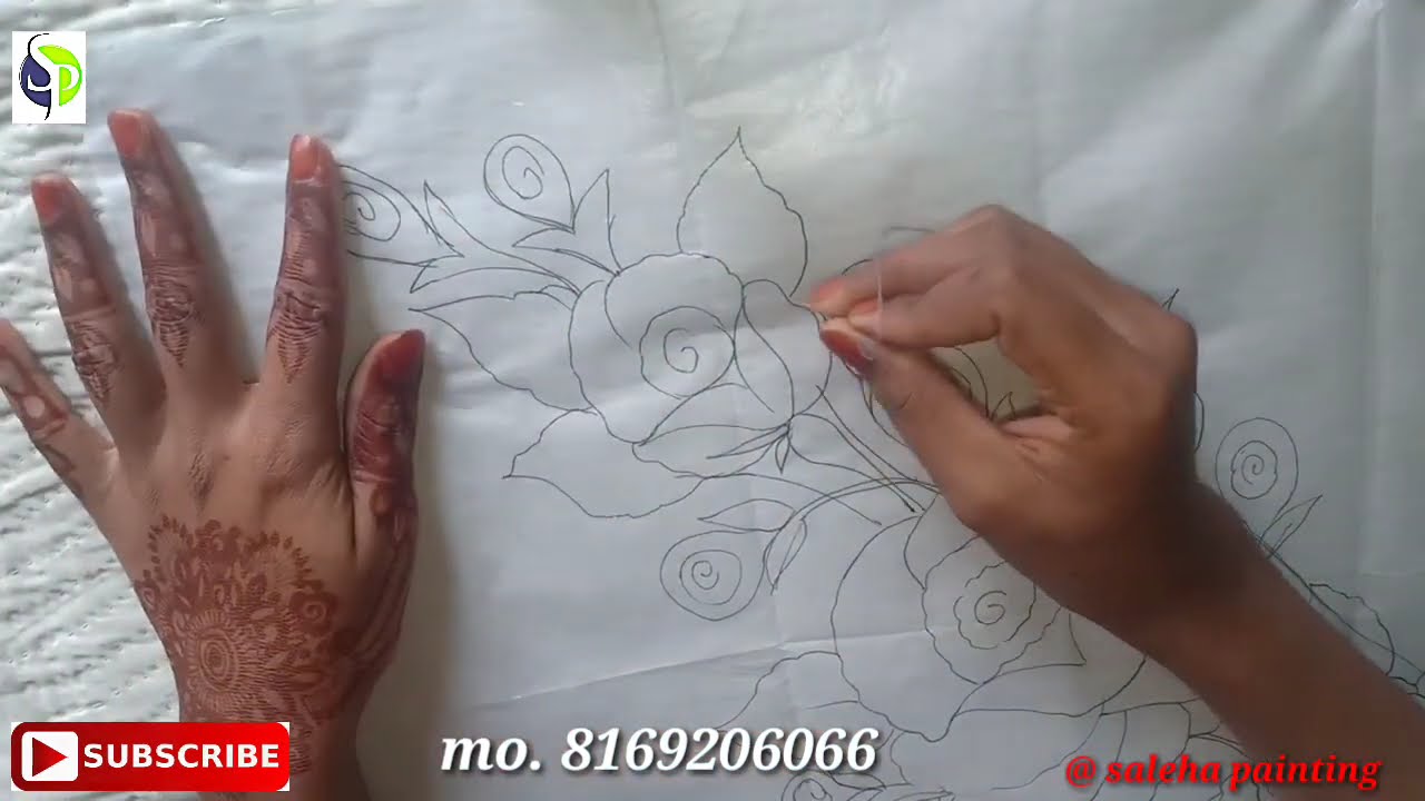 How to Sketch Drawing Bed Sheet Design 2019.
