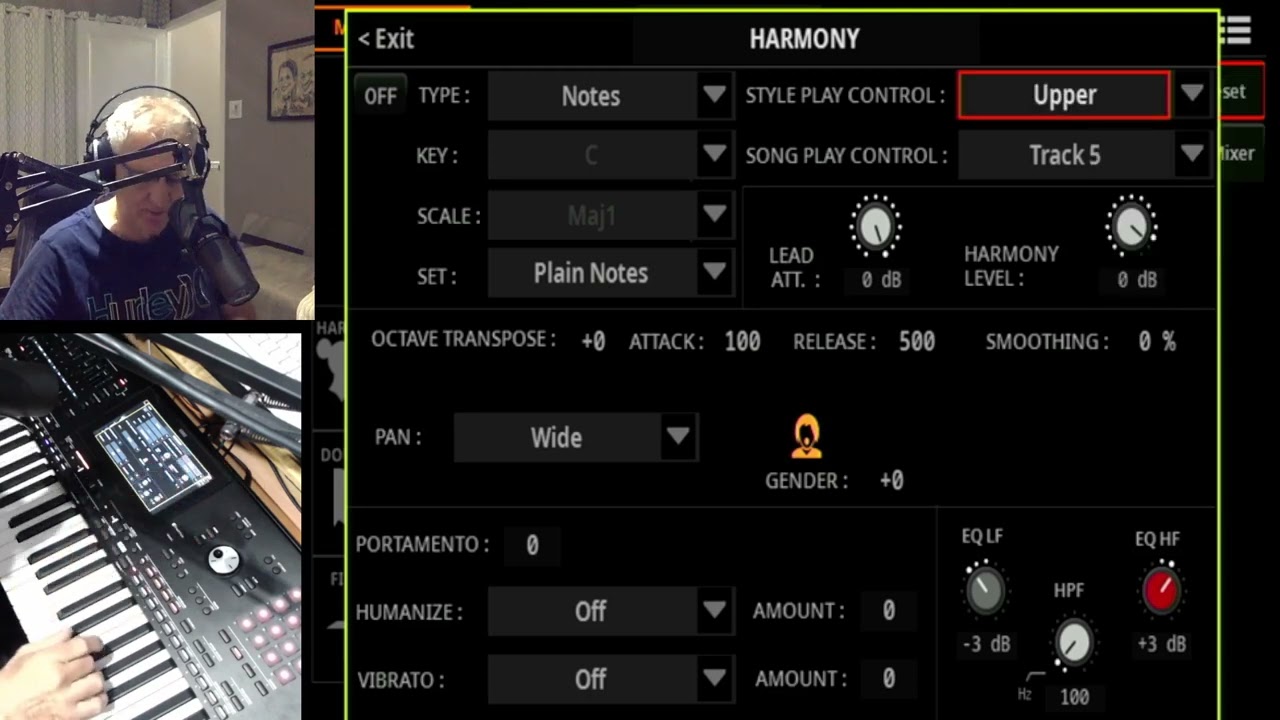Korg PA5x Mic Presets Setting