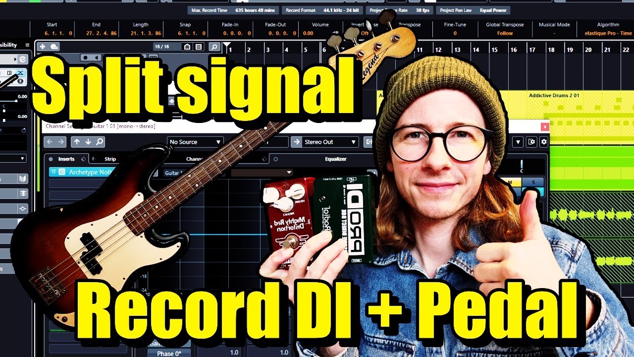 How to record DI and PEDAL simultaneously!