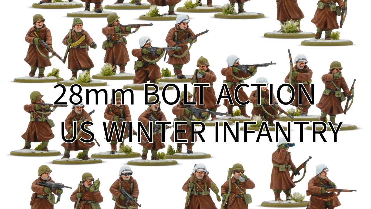 28-мм миниатюрная зимняя пехота США от Warlord Games Bolt Action