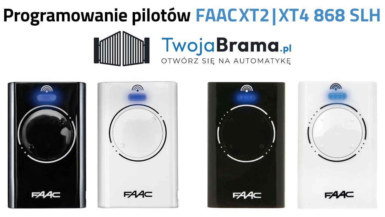 Programowanie pilotów FAAC xt4 868