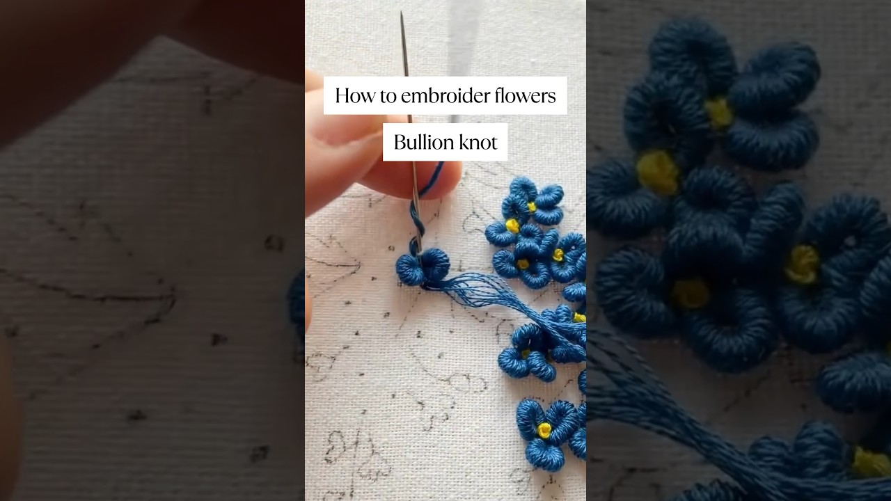 Bullion knot #embroidery #embroiderytechnique #bullionknot #embroiderystitch #flowerembroidery