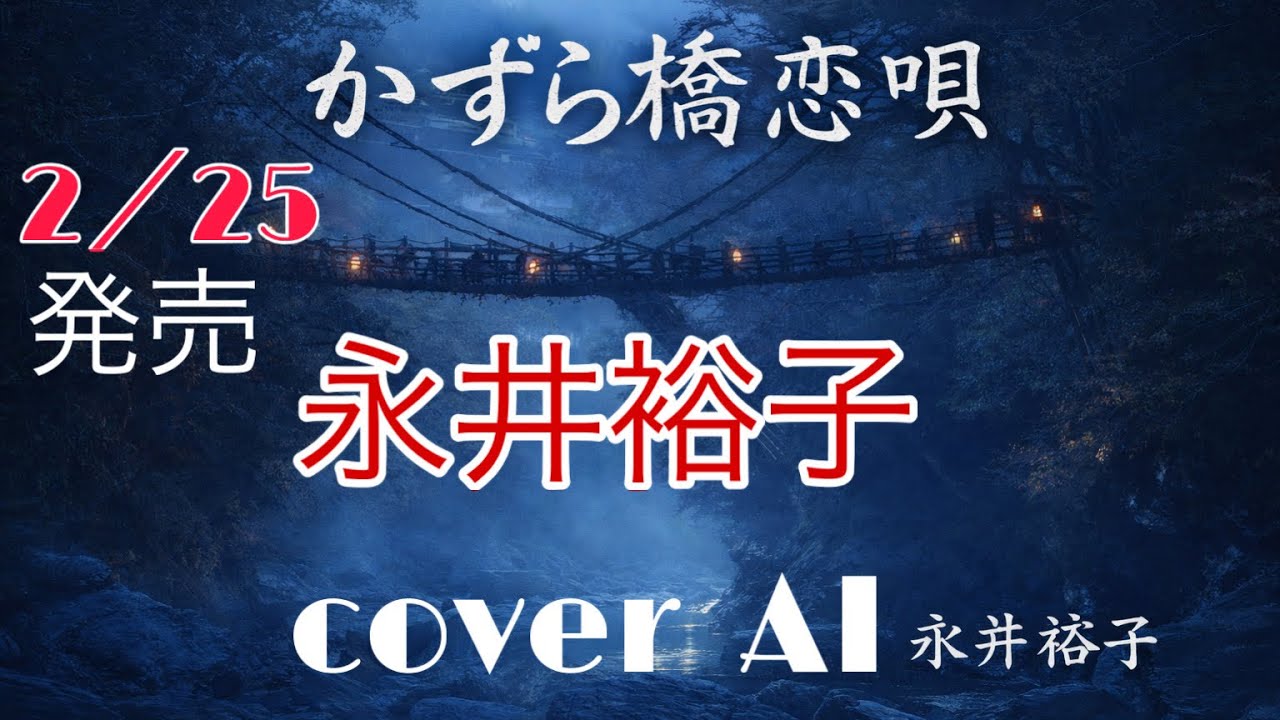 新曲/永井裕子【かずら橋恋歌】COVER AI【AI演歌】