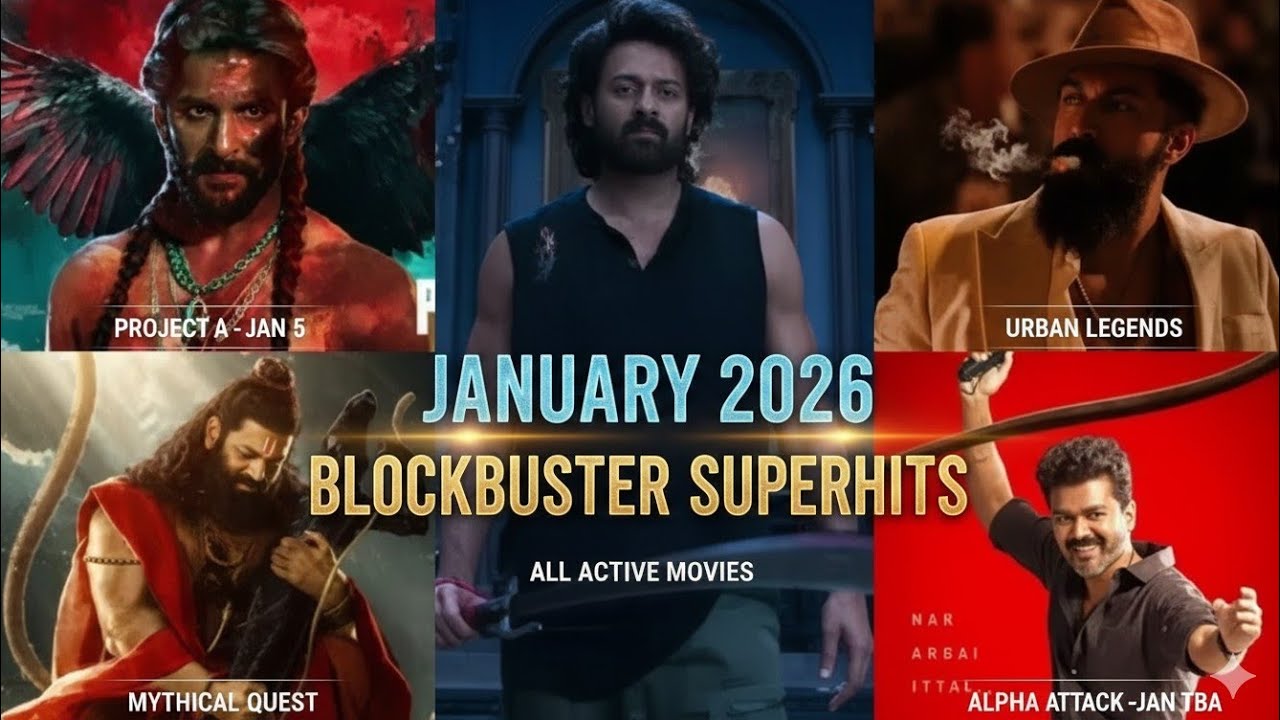 Top 5 Upcoming South Indian Movies January 2026 | Full List & Hype 🔥South Cinema 2026 Opening 🔥 |🔥🔥