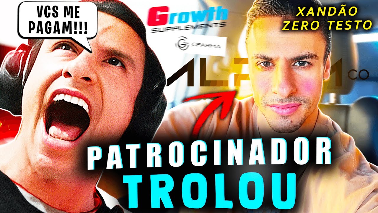 SUPER XAND&Atilde;O SE REVOLVA COM PATROCINADOR AP&Oacute;S SER TROLADO NO INSTRAGAM (GROWTH? GFARMA? ALPHACO?)