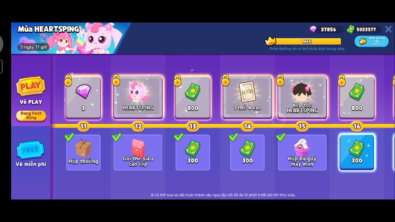 Play Together - Mở VVip Pass Mùa HEARTSPING