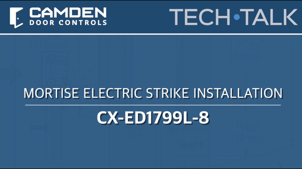 CX ED1799L-8 Mortise Electric Strike Installation