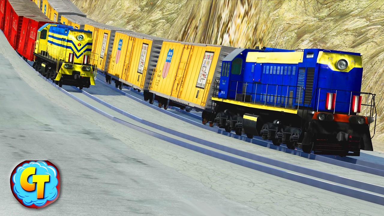 Impossible Freight Trains High-Speed Downhill Accidents Derailments ✅ BEAMNG.Drive LIVE STREAM