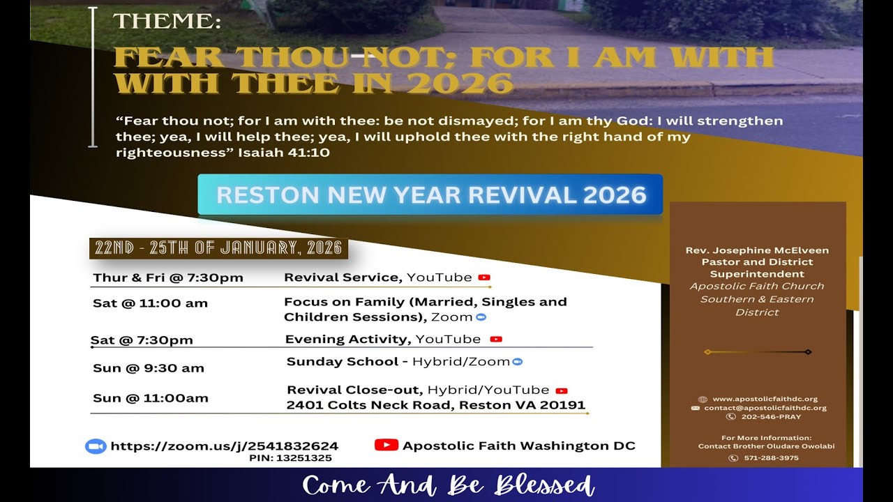 2026 AFC Reston Revival | Sunday Worship and Close-out Service | Sun Jan 25, 2026