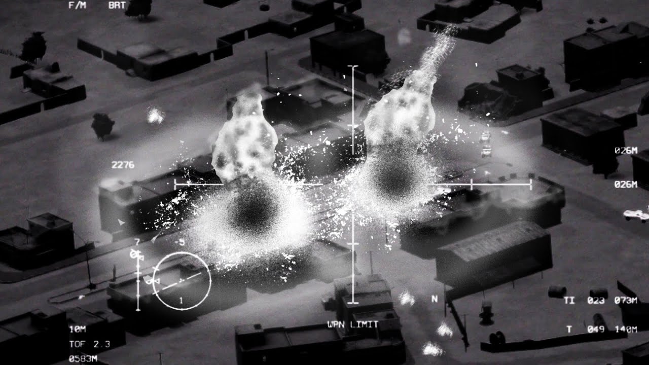 ArmA 3 - AC-130 Gunship attacks Zargabad - Thermal Footage - AC-130 Simulator - Gameplay