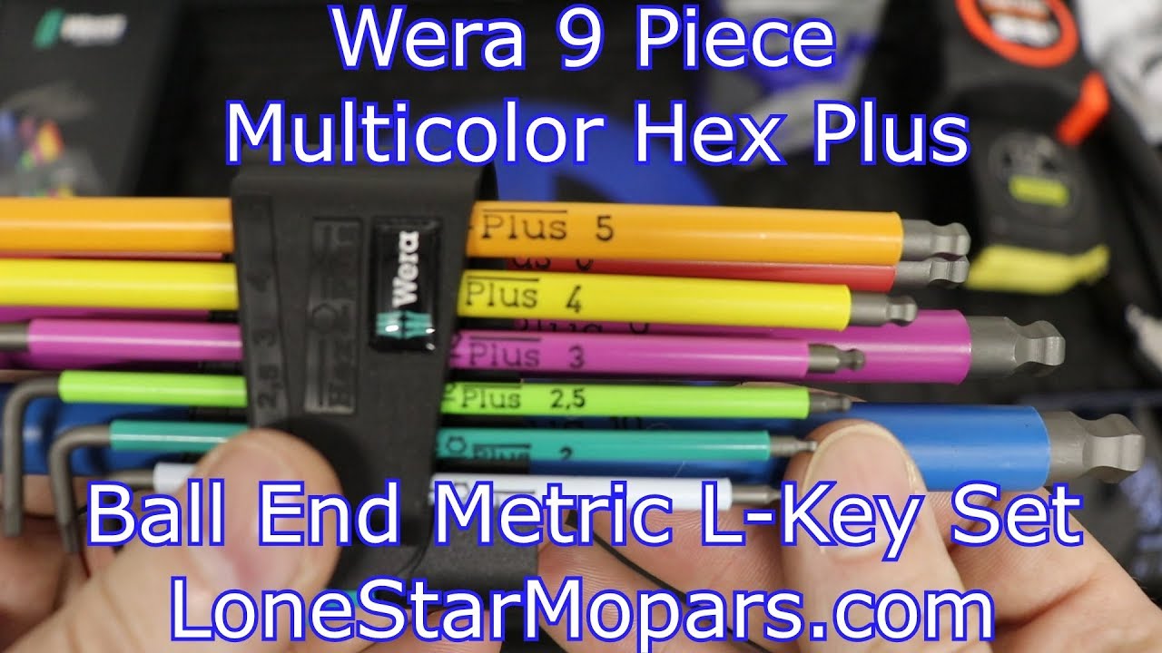 Wera 9 Piece Multicolor Hex Plus Ball End Metric L-Key Set