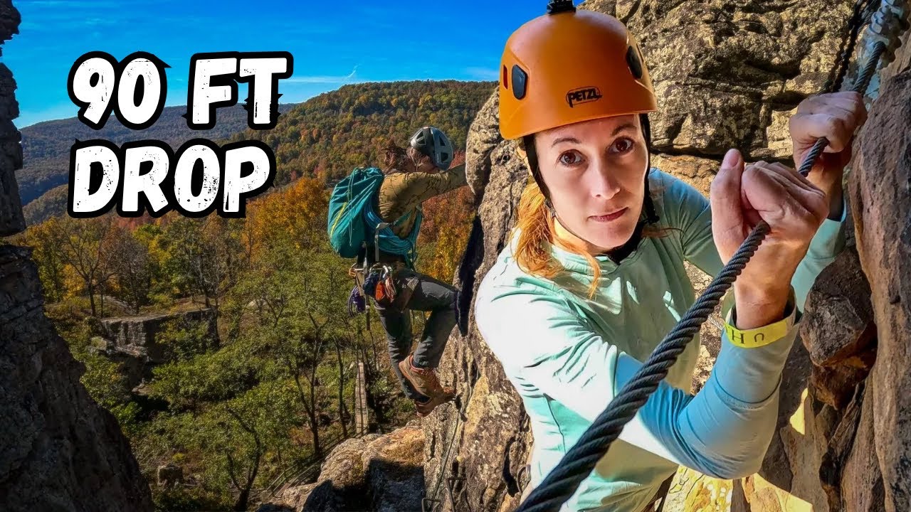 First Time Via Ferrata - Cliffside Cable Climb With No Way Down