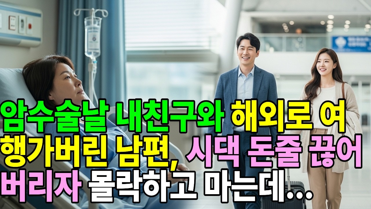 암수술날 내친구와 해외로 여행가버린 남편, 시댁 돈줄 끊어버리자 몰락하고 마는데...