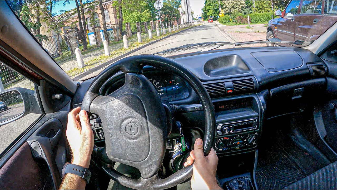 1999 Opel Astra F [1.4 I 60 HP] | POV Test Drive #807 Joe Black