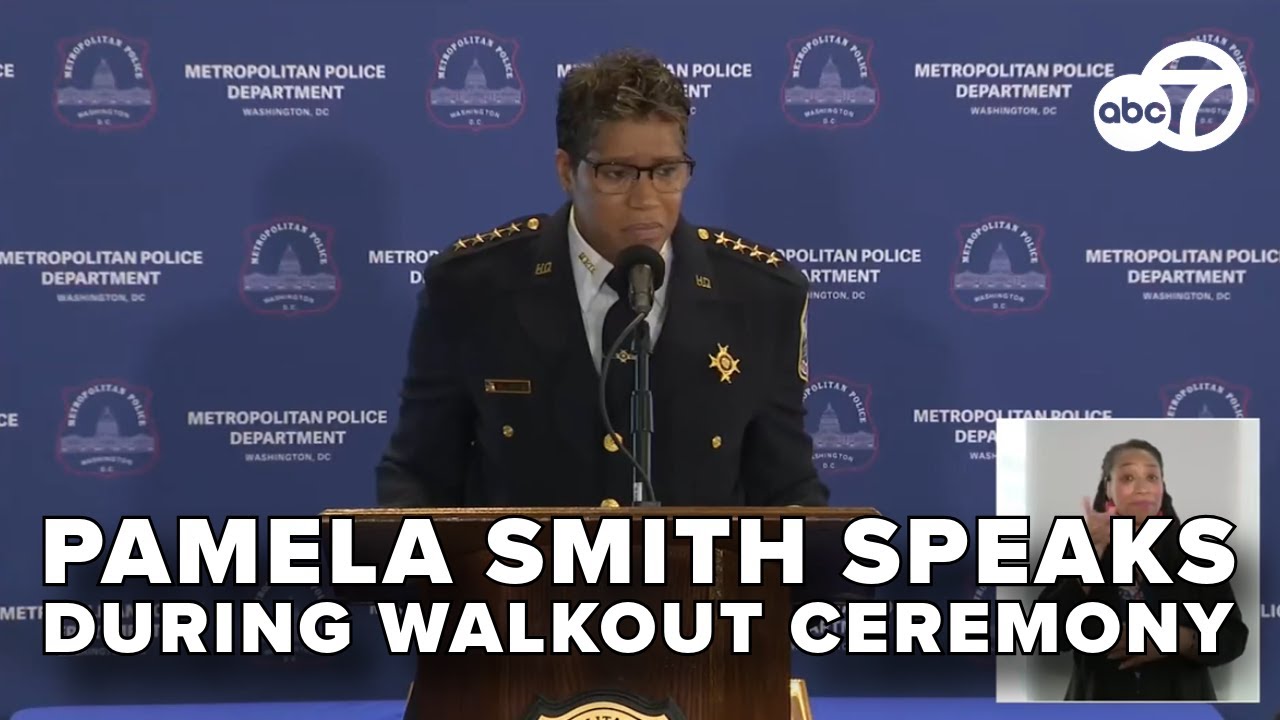 Pamela Smith delivers fiery remarks as she gets ready to leave MPD
