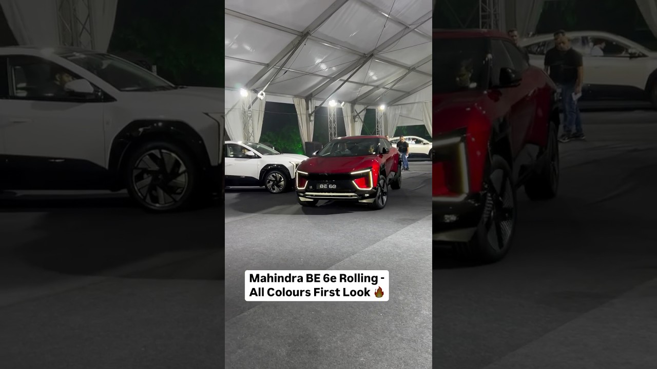 Mahindra BE 6e red color walk around #be6e #electriccar