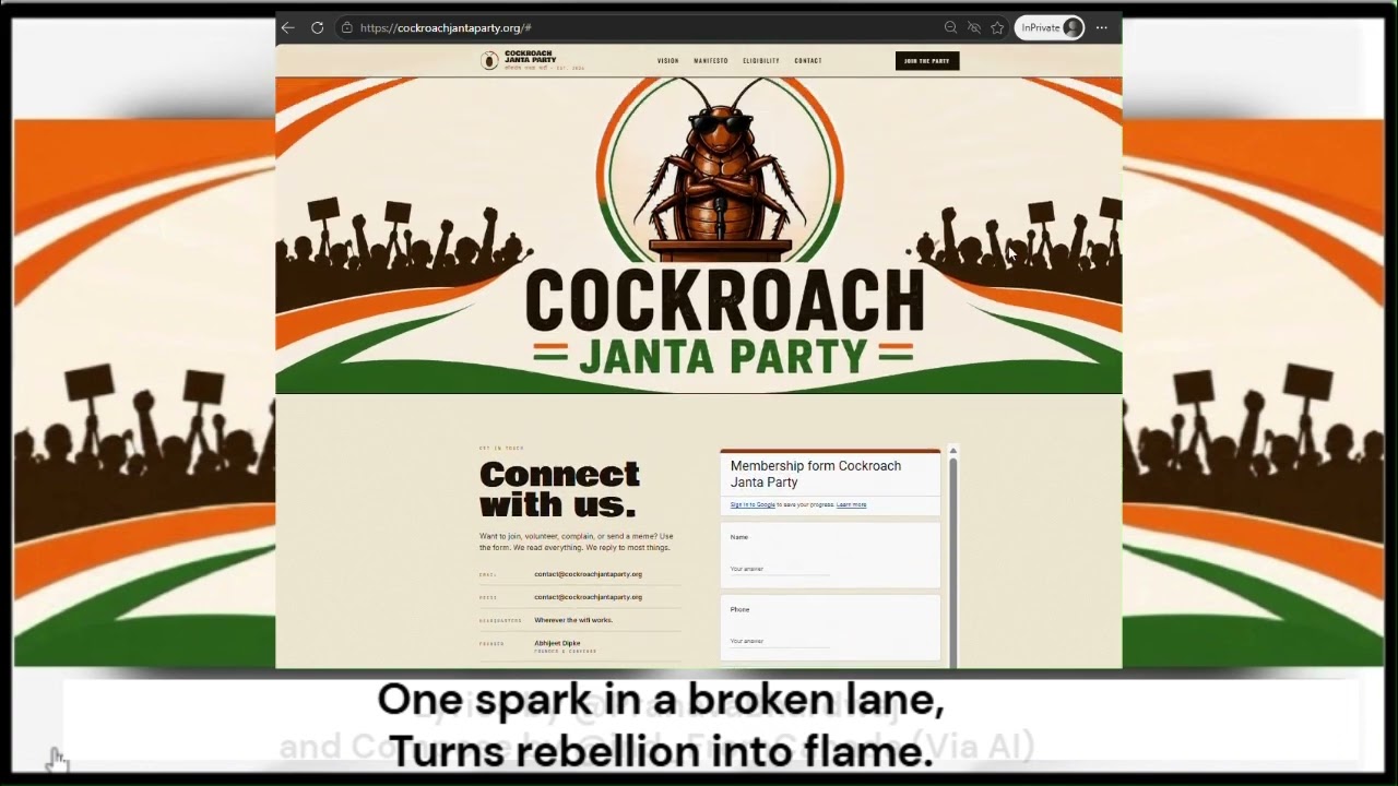 Campaign song of Cockroach Janta Party | #revolution #CockroachJantaParty