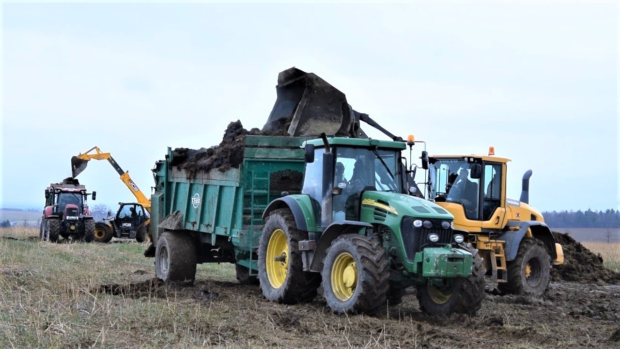 Rozmetání hnoje 2020 - Case IH Puma 165 / Case IH cvx1170 / John Deere 7920