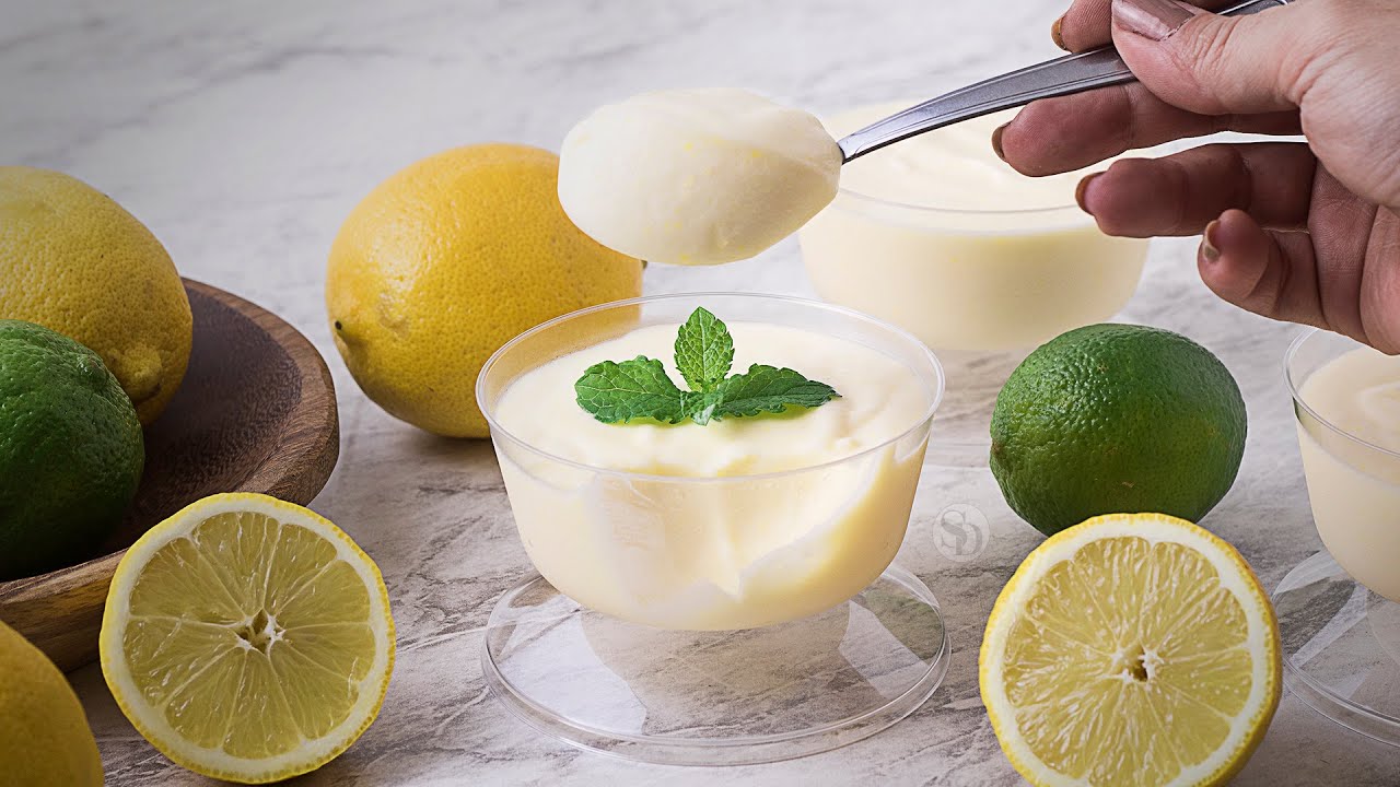 Mousse de Limão Siciliano - super cremoso, aerado, sabor delicioso de limão | Receita Sandra Dias