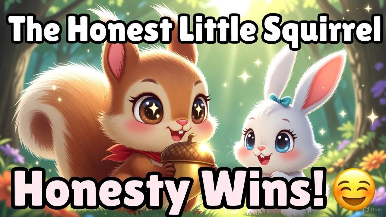 The Honest Little Squirrel 🐿️ | Moral Story for Kids | English Bedtime Stories | Honesty Lesson 🌟
