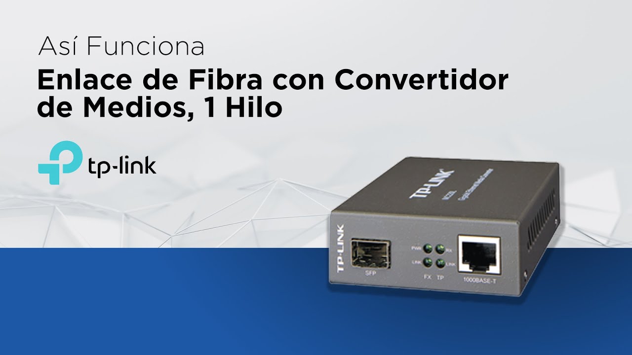 Así funciona - Enlace de fibra con convertidor de medios, 1 Hilo