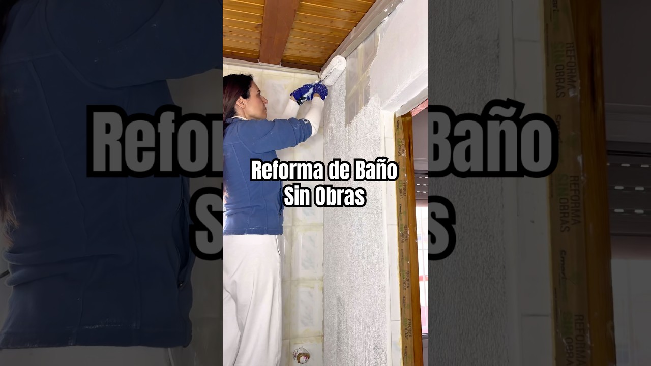 Reforma de Ba&ntilde;o sin Obra 🚧 #reformasinobras #ba&ntilde;opeque&ntilde;o #reformaba&ntilde;o #microcemento #doityyourself