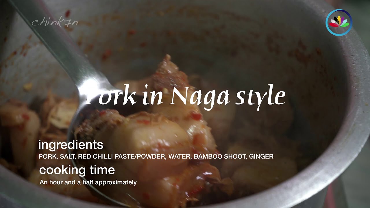 Northeastern village  || Authentic Naga style pork || Naga food | Pork Curry in Bamboo Shoot