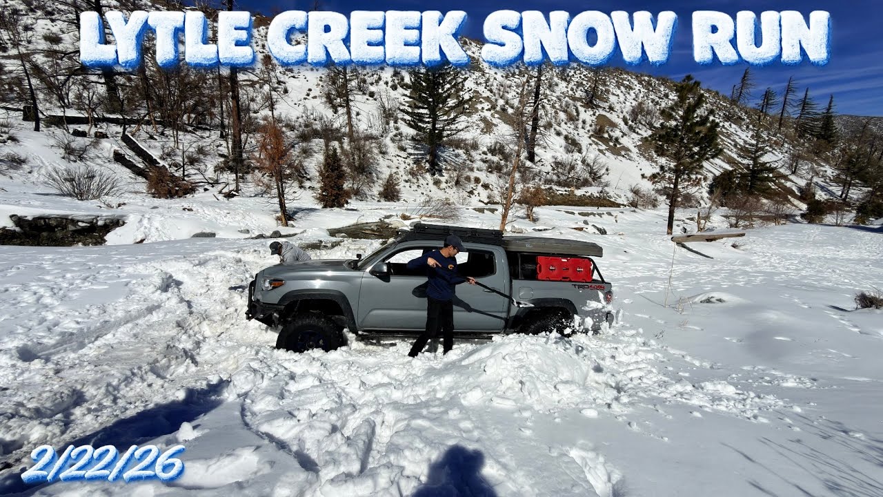 SNOW WHEELING AT LYTLE CREEK! Mad Sliding & Recoveries 2/22/26