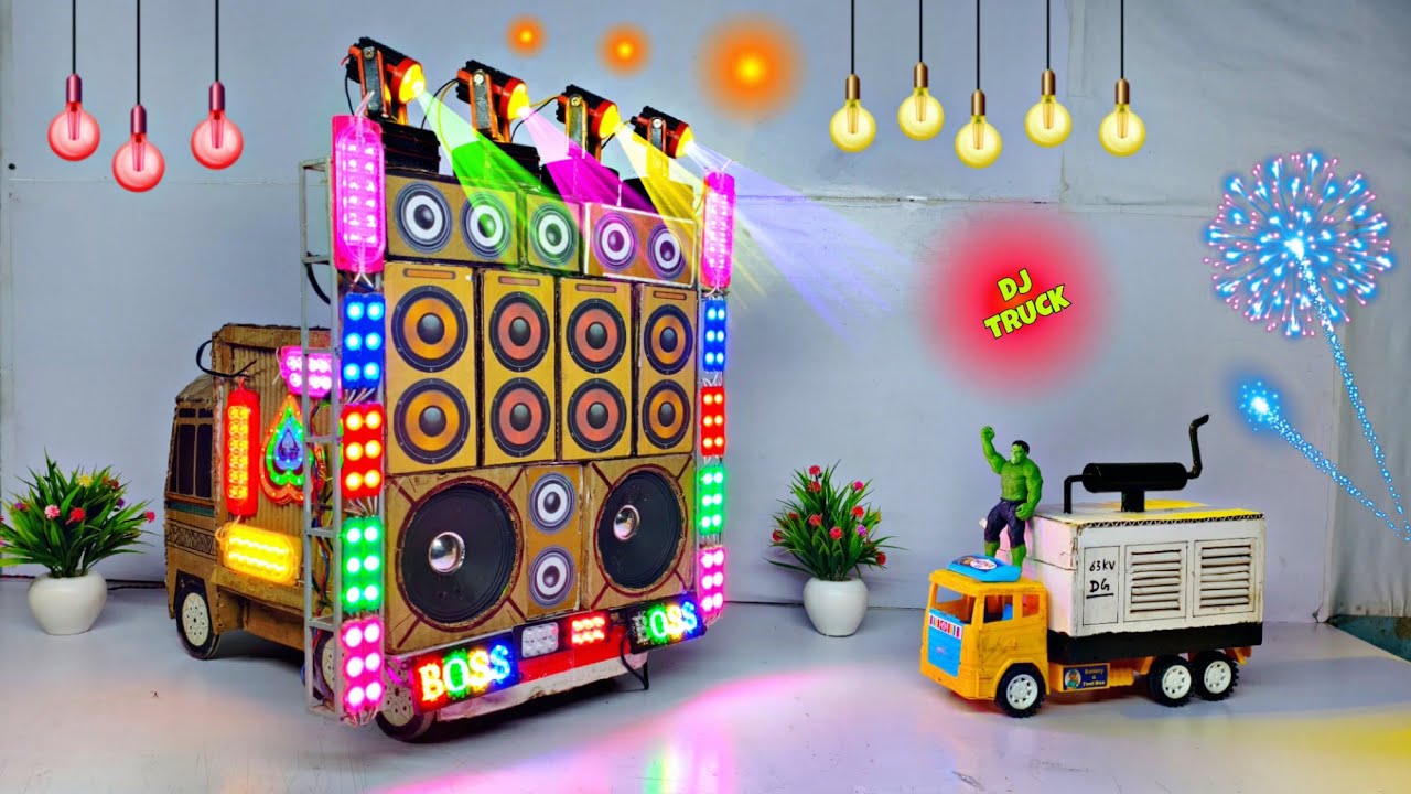 How to make mini dj setup with cardboard at home