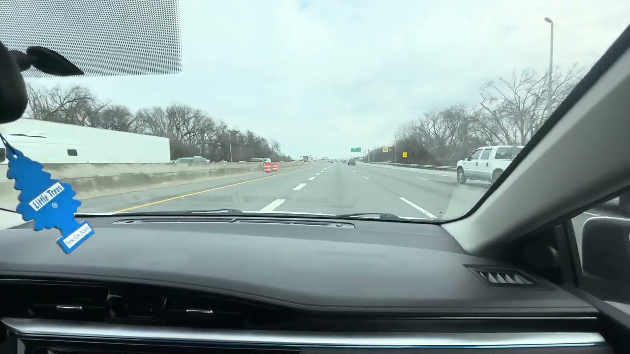 HOV Lane Cruising - Near Accident Towards End - Wednesday AM - Nashville - Passenger POV - 4k 