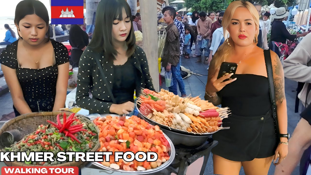 Cambodia Street Food 2026: Phnom Penh City Walk Tour | Khmer Food & Royal Palace Walk Street