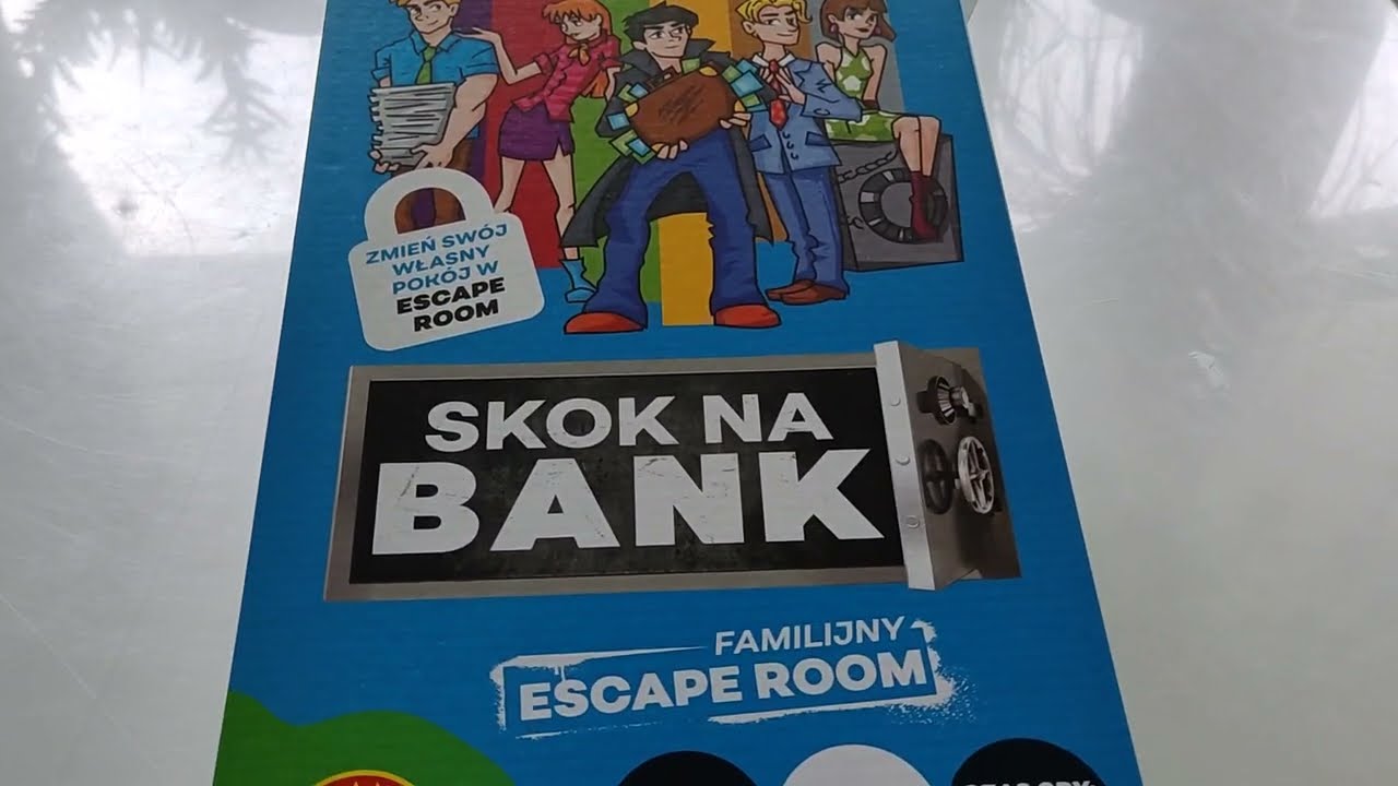 Skok na bank Escape room - unboxing
