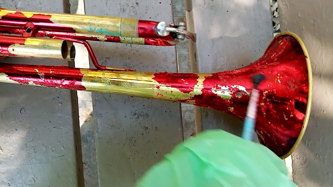 Parte 3 remover pintura de trompeta