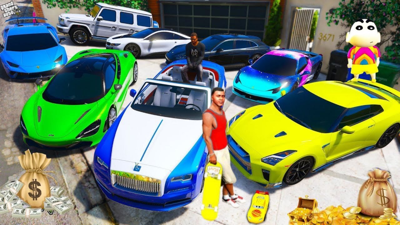 FRANKLIN TOUCH ANYTHING BECOME GOLD || EVERYTHING IS FREE IN GTA 5