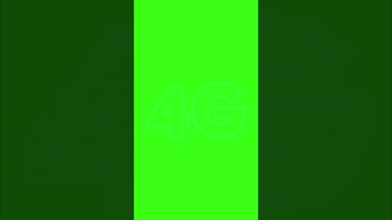 4G Network | 4K Neon Glowing Text | GREEN SCREEN + BLACK SCREEN | No Copyright