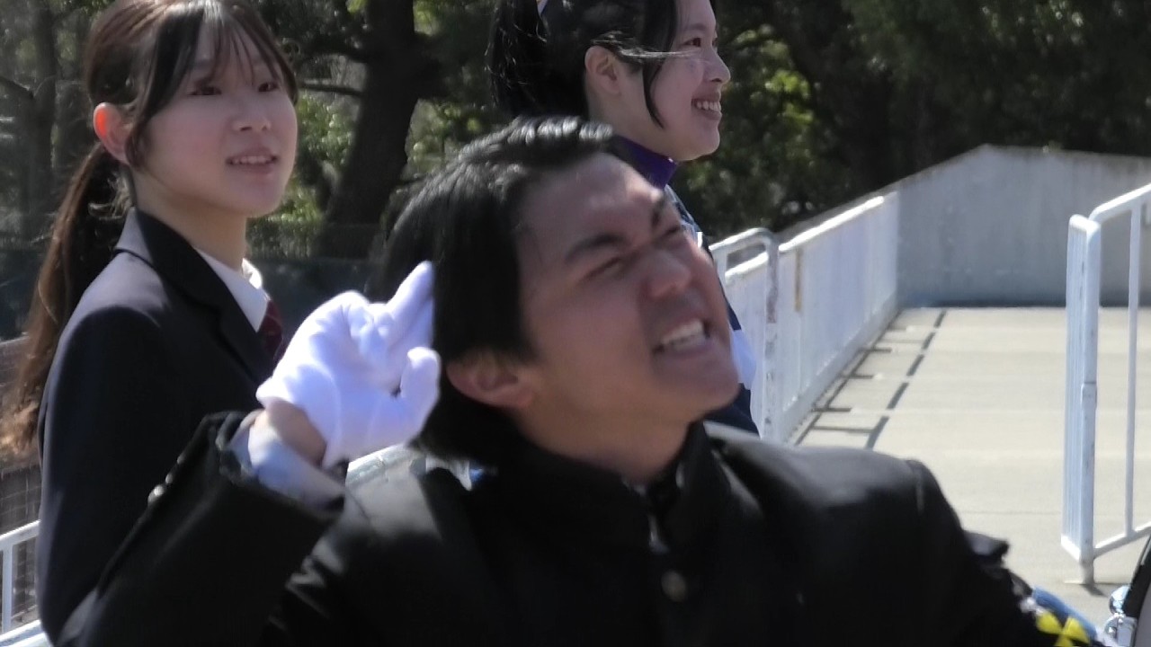 同志社応援席【1】　【同志社アトム】5回グラウンド整備時 團長の学注　【同志社大學應援團】2026春準硬式野球対関大１回戦　今年の野球応援の最初！