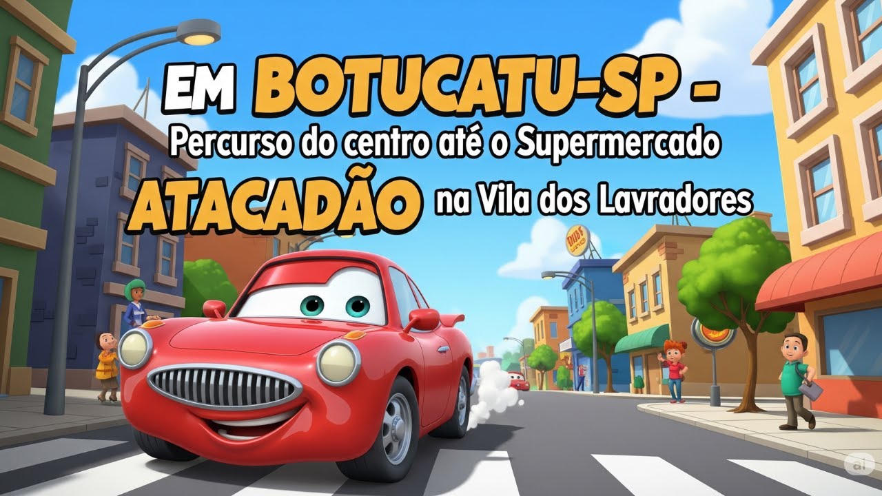 EM BOTUCATU-SP - Percurso do centro até o Supermercado ATACADÃO na Vila dos Lavradores
