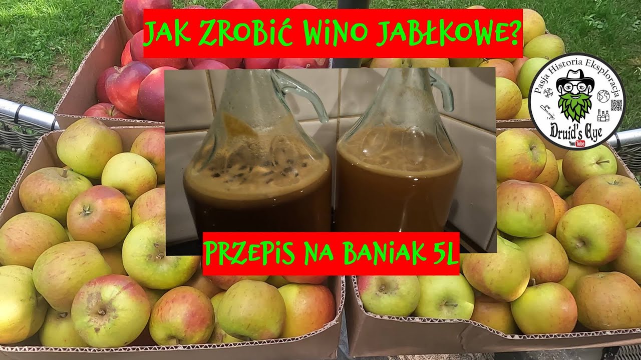 Wino jabłkowe ze świeżego soku z owoców 