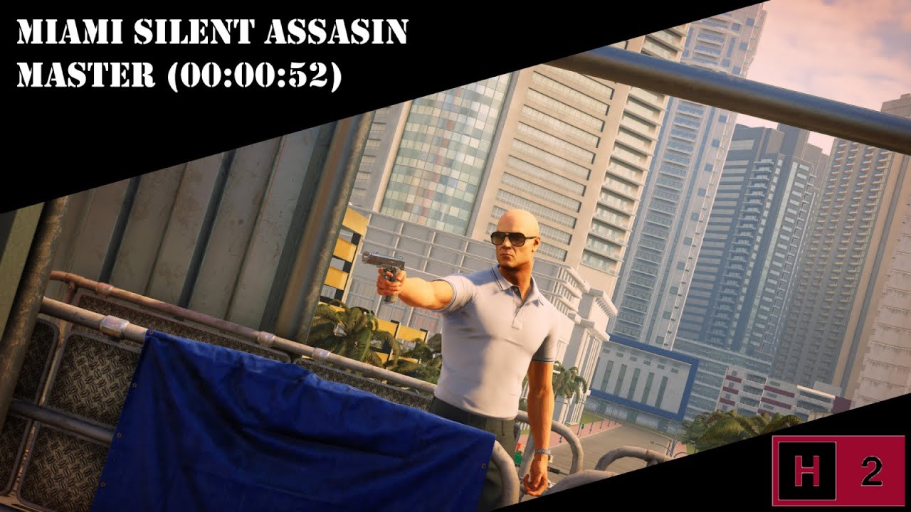 HITMAN 2 - Miami - Master - Silent Assassin Speedrun (0:52)