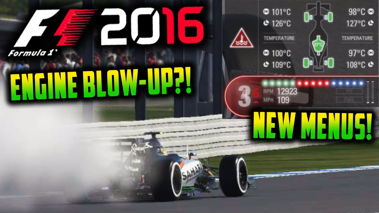 F1 2016 Game: New Race-Menu Explained - Blowing Up My Engine