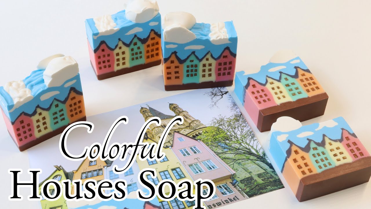Colorful Houses Soap 알록달록 주택 디자인 비누 만들기 | Nocturn soap
