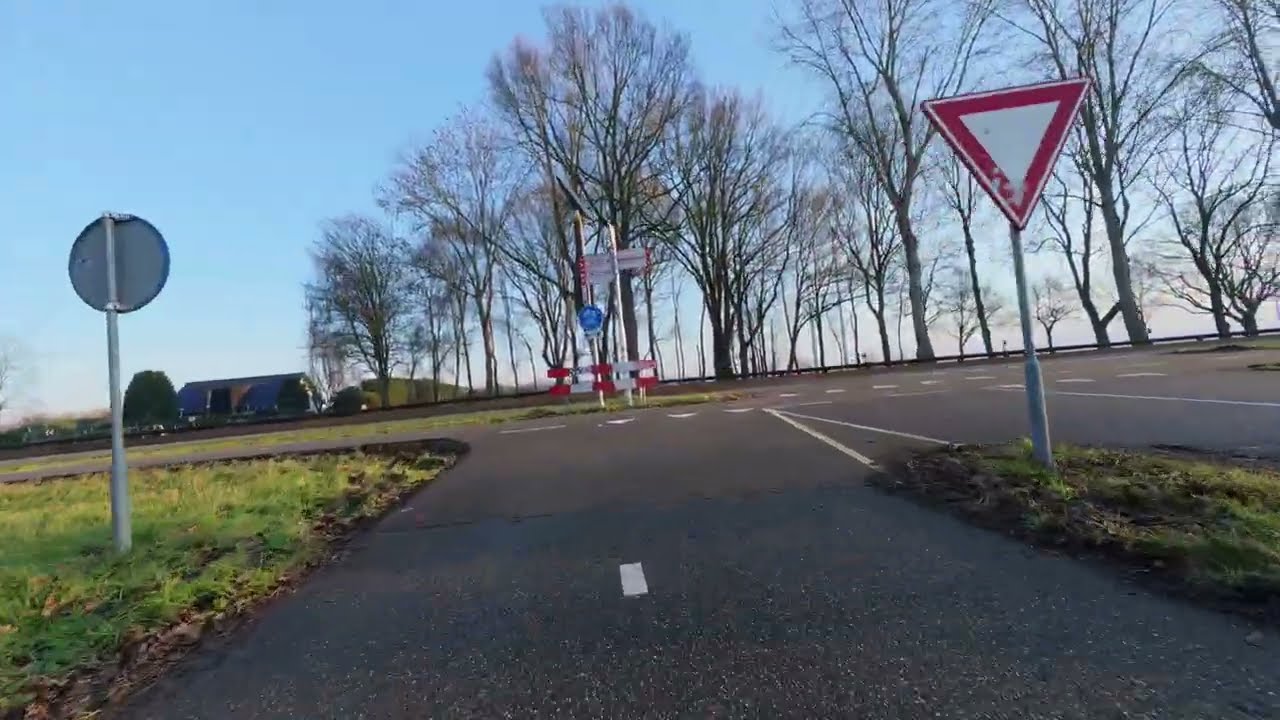 Crisp winter ride around the Willem Alexander rowing course and back through Bentwoud