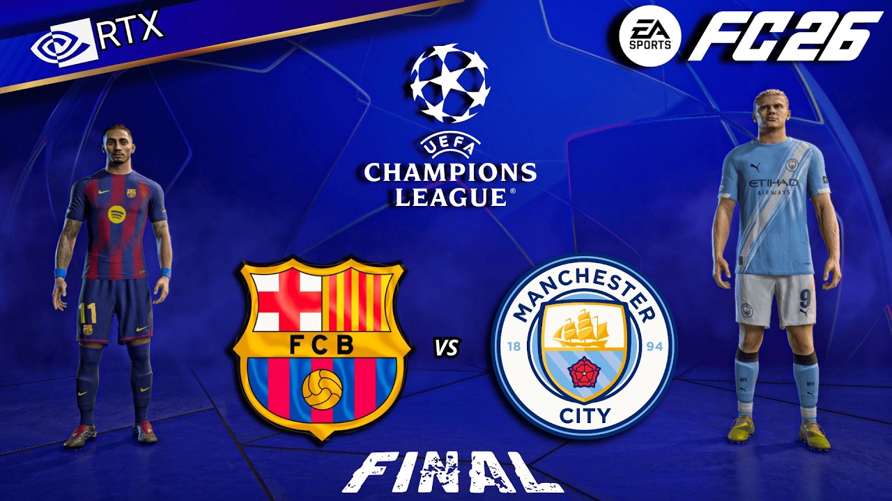 FC 26 - Barcelona vs Man City Ft. Yamal, Haaland | Champions League Final Full Match | PC™ [4K60]