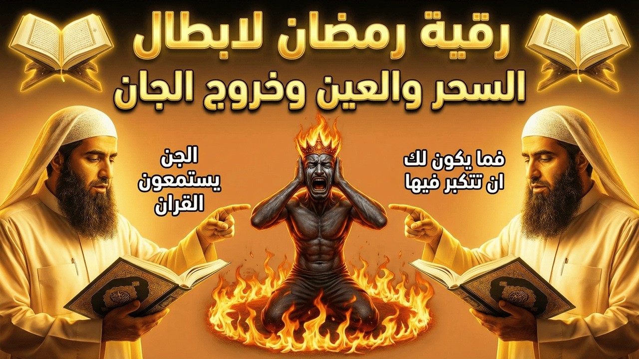 رقية رمضان لابطال السحر والعين وخروج الجن والمس وتطهير الجسم وتفجير العقد وازالة التعطيل ووقف الحال