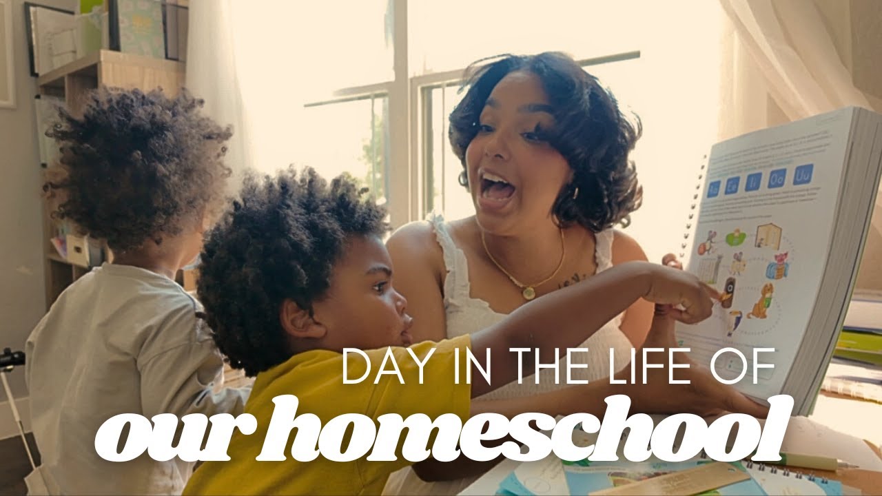 First Day of Homeschool with Pre-K & Kindergarten (REALISTIC) Vlog