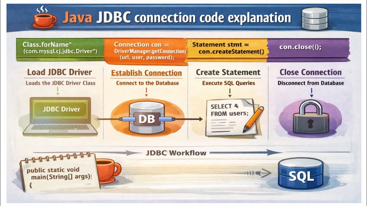 How to Connect Java to MySQL using JDBC | Step-by-Step Code Explanation for Beginners.