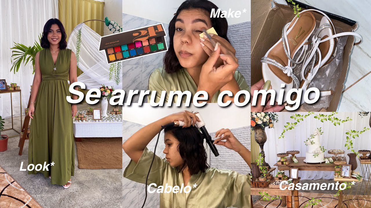 GRWM| Arrume se comigo madrinha de casamento ✨💚 Make , look e cabelo …
