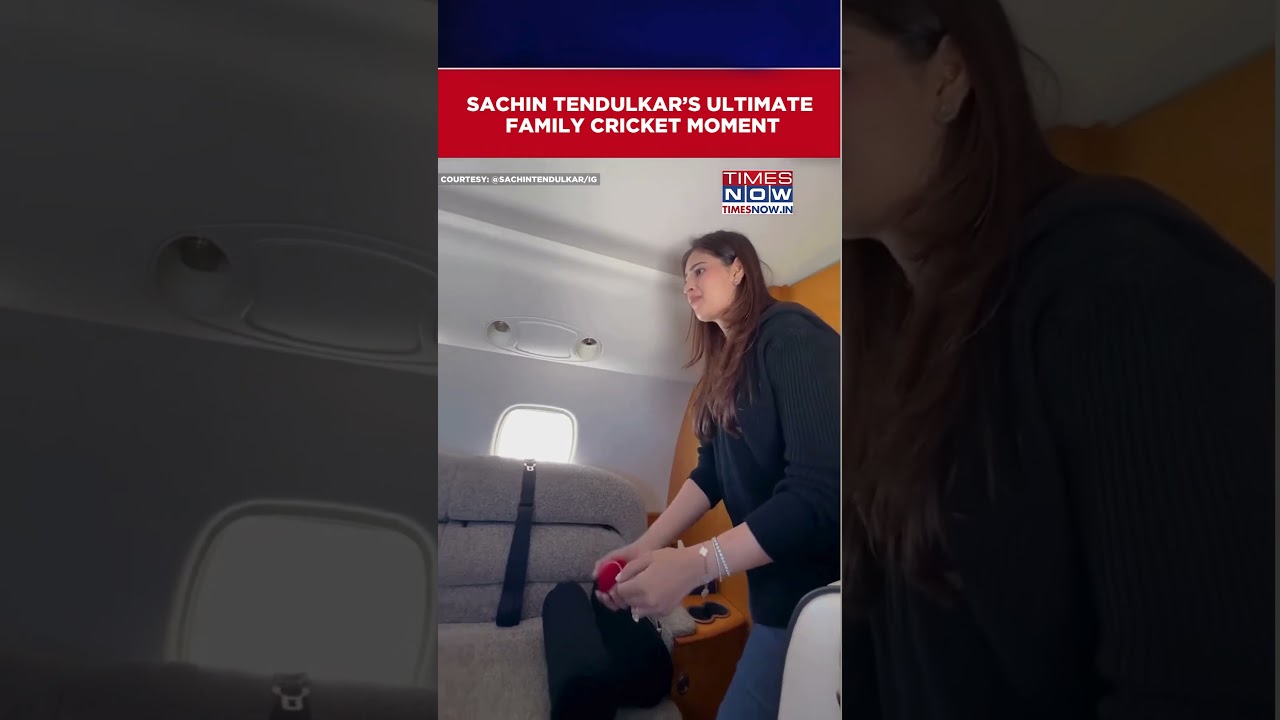 Sachin Tendulkar Shares Glimpse Of Fun Cricket Moment With Family Inside Plane #shorts