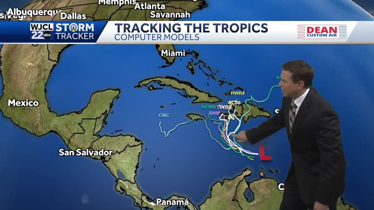 Tropical development likely today in the Caribbean