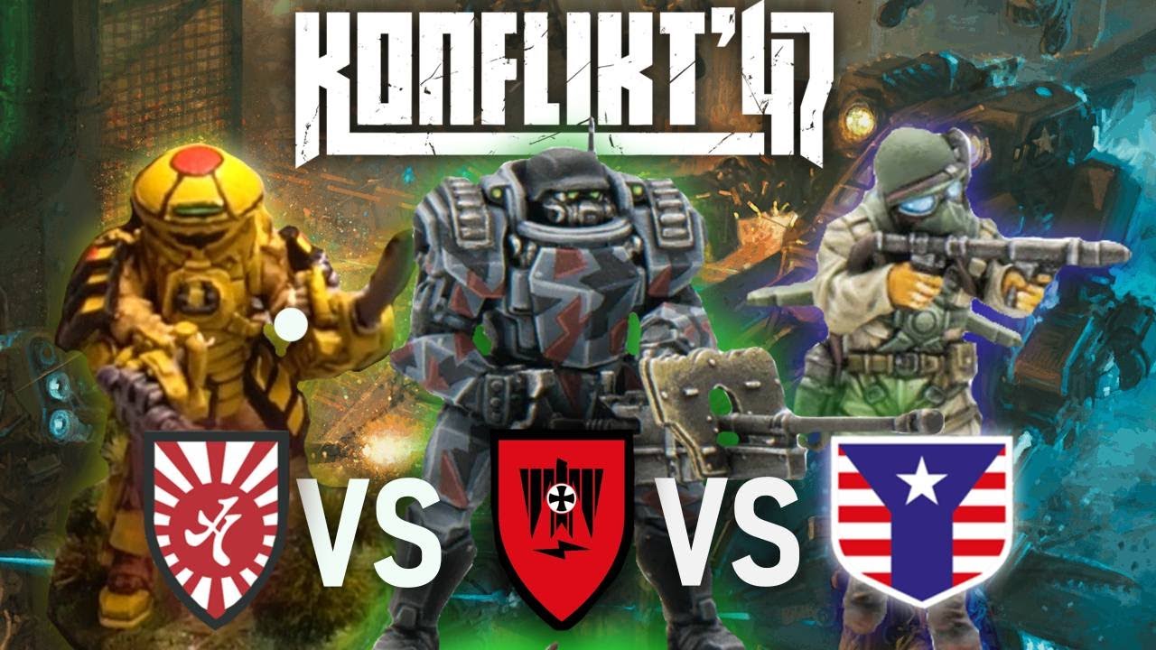 3 Player Seek & Destroy Japan VS Axis VS US - Konflikt '47 2nd Ed 900 Battle Report #warlordgames